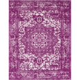 thumbnail image 1 of Unique Loom Richmond Medallion Border Rug  7' 10 x 10' Rectangle Purple/Ivory, 1 of 1