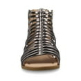 thumbnail image 6 of Journee Womens Delilah Gladiator Sliver Wedge Sandals, Widths Available, 6 of 9
