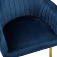 thumbnail image 6 of Modern Living Dining Room Accent Arm Chairs Set of 2, Velvet Upholstered Leisure Chair with Golden Legs, Blue, 6 of 7