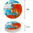 thumbnail image 1 of XDDJA Colorful Bright Texture Oil paint Style Set of 4 Round Coaster for Drinks, Absorbent Ceramic Stone Coasters Cup Mat with Cork Base for Home Kitchen Room Coffee Table Bar Decor, 1 of 5