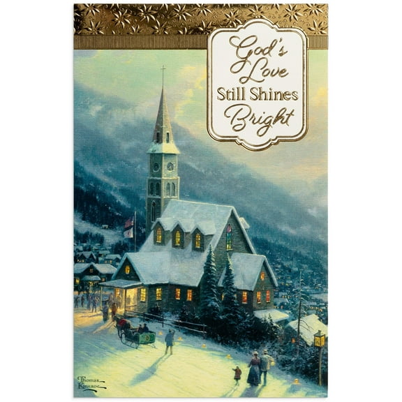 DaySpring Thomas Kinkade God's Love Still Shines Bright Christmas Boxed Cards, 50 Count