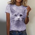 thumbnail image 2 of Pompotops T-Shirt à Manches Courtes et Col Rond Imprimé Mode pour Femmes, 2 of 6