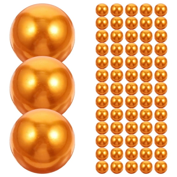 REOFLYUP 100Pcs Floating Beads for Centerpieces ABS Orange Round for Anniversaries