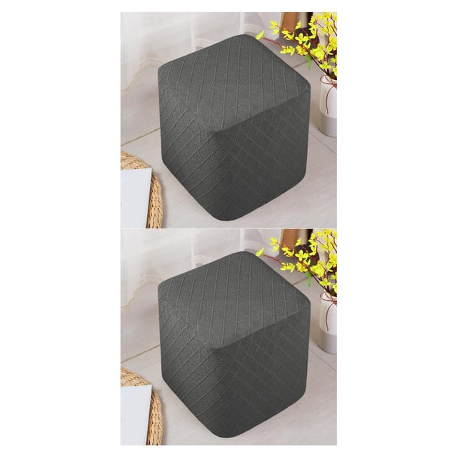 Billuyoard Fundas elásticas fáciles de limpiar, fundas para taburetes integrales, fundas para asientos, fundas para taburetes hechas de amplia Gris oscuro 2Conjunto