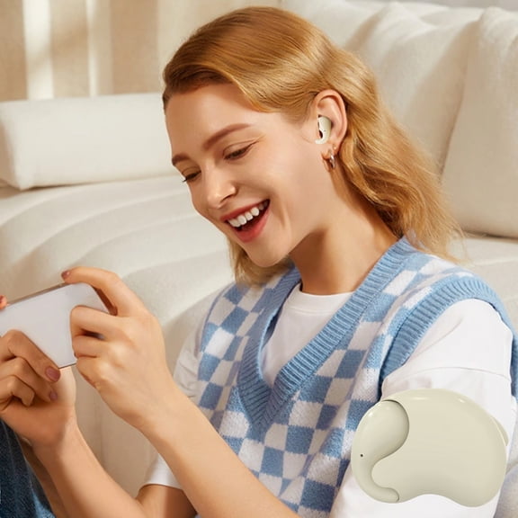 Earphones Wireless Bluetooth, Wireless Bluetooth Earphones Small Semi In Ear Low Latency High Battery Semi In Ear 5.4 Bluetooth Earbuds Earphones Bluetooth Headphones Noise Cancelling