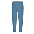 thumbnail image 6 of HomeDM Mens Pants with Pockets Drawstring Elastic Waist Cotton Linen Dark Blue Workout Gym Tapered Joggers Size S, 6 of 9