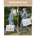 thumbnail image 2 of Bolsa de viaje LOVEVOOK grande para mujer, diseño de fin de semana, color beige, 2 of 9