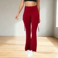thumbnail image 1 of Pincandy Women's Solid Color High Waist Flared Yoga Pants - with Pockets, Casual Fit for Yoga & Daily Wear, 1 of 7