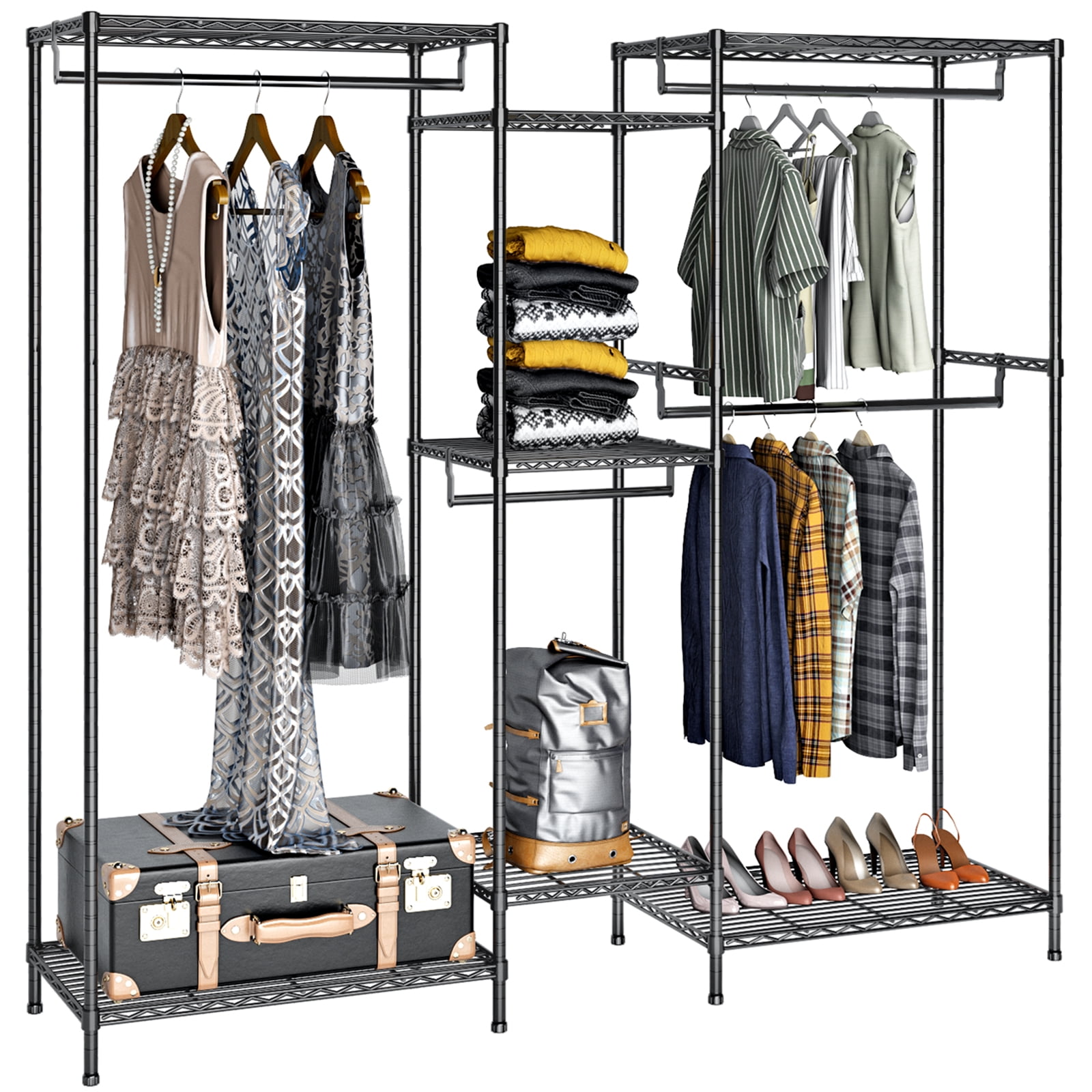 VIPEK V6 5 Tiers Wire Garment Rack Heavy Duty Clothes Rack for Hanging ...