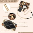 thumbnail image 3 of FORMRS Women Crossbody Purse with Chain Strap Vegan Leather Shoulder Handbag, Gold Flower, 3 of 7