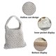 thumbnail image 5 of Bolso de mano mini para mujer, de algodón, tejido a crochet, con asa superior, cordón ajustable, para playa, de red de pesca, 5 of 6