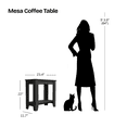 thumbnail image 3 of STYLIVIA End Table with Storage Shelf, Knotty Oak, 11.7" W x 23.4" D x 22" H, 3 of 11