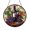 Acrylic 3.5 Inch, variant on Decorative Vineyard Grapes Stained Glass Window Hanging with Rustic Botanical Theme