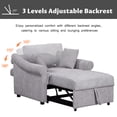 thumbnail image 4 of MODERNLUXE Fauteuil-Lit Convertible en Chenille avec Coussins et Dossier Réglable, Fauteuil Lounge-Lit 3 en 1 Se Transforme en Méridienne Lit Simple pour Salon, Chambre, Appartement, Gris, 4 of 9