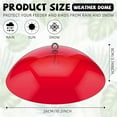 thumbnail image 3 of Domensi 4 Pcs 10.2 Inch Plastic Bird Feeders Dome Cover for Hanging Hummingbird Feeder Weather Guard Protective Dome Squirrel Baffle for Bird Feeder Pole Covers(Red), 3 of 10
