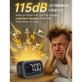 thumbnail image 2 of Alarm Clock Acedeck Super Loud 115dB Dual Alarms Gray, 2 of 8