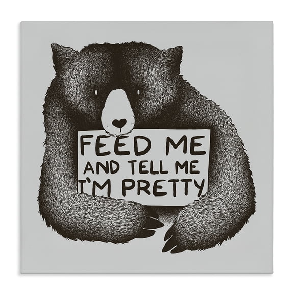 Stupell Industries Contemporary Feed & Tell Me I'm Pretty Canvas Art, 17 x 17, by Tobe Fonseca