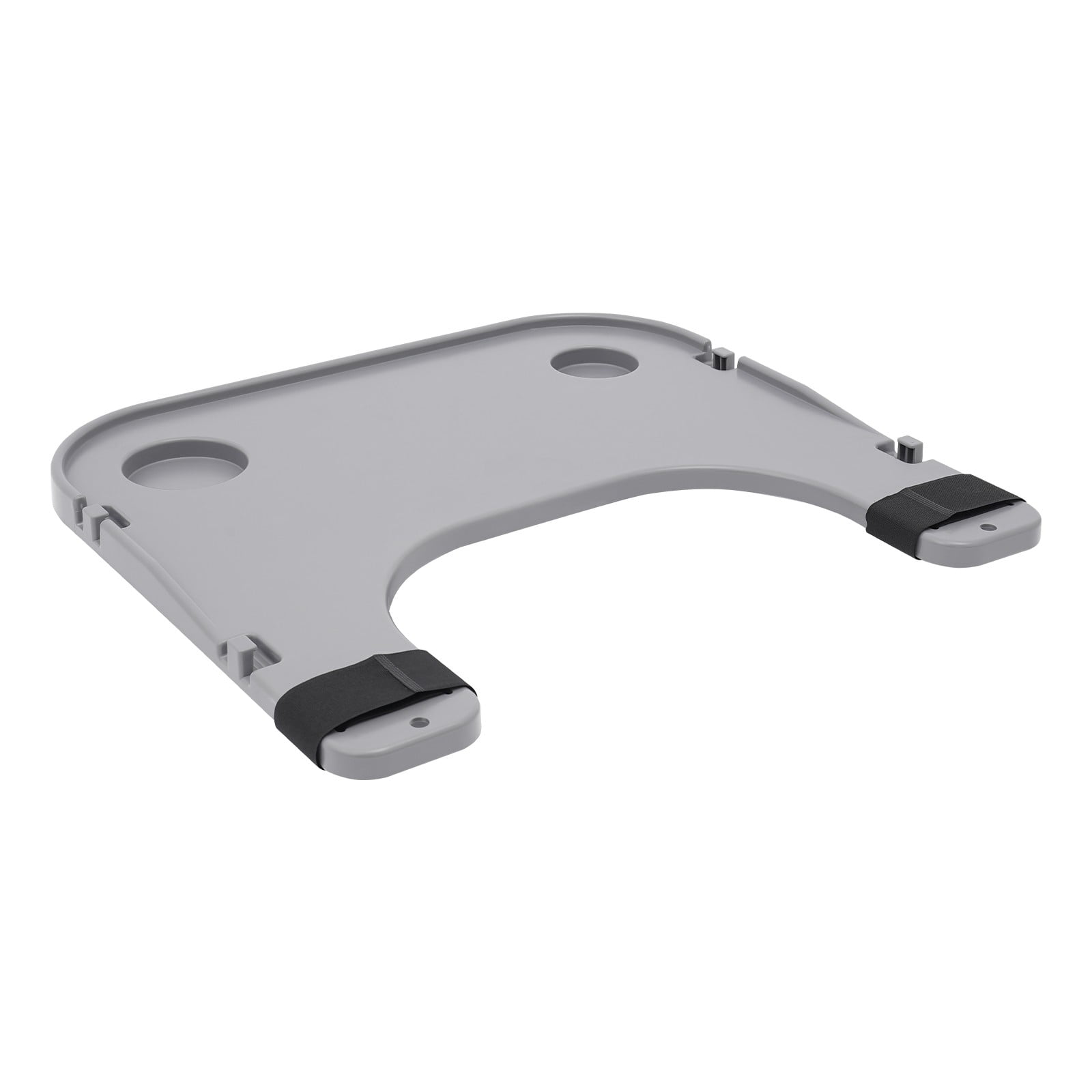 TFCFL White/Gray Wheelchair Table Board Wheelchair Lap Tray with Cup Holder & 4 Hooks 22.83x20.87inch