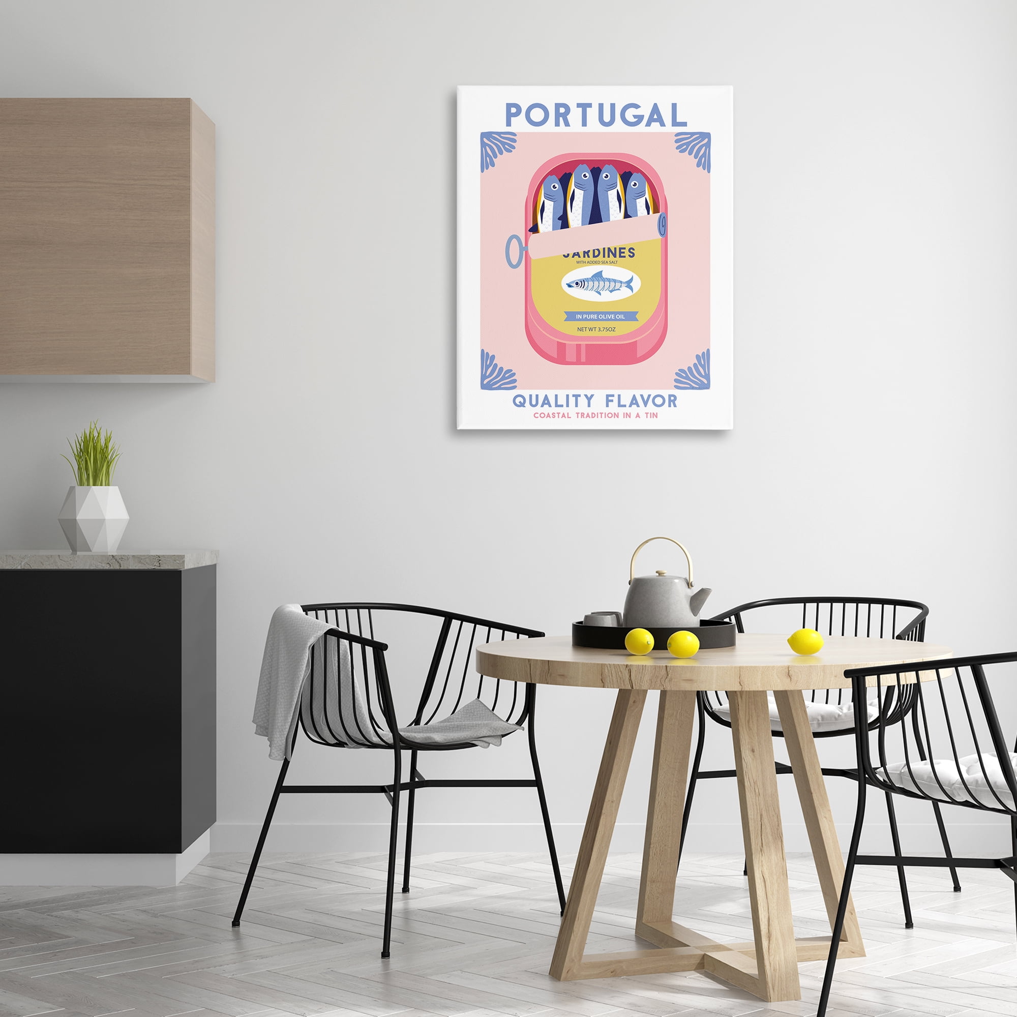 Stupell Industries Portugal Sardine Can Food & Beverage Painting Wrapped Canvas Art Print Wall Art, 30 x 40
