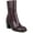 Plum Leather, variant on Franco Sarto Womens Penelope Leather Square Toe Ankle Boots