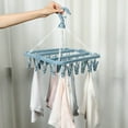 thumbnail image 2 of Multiple Clip Clothes Drying Rack 32 Hooks Windproof Fasteners Plastic Construction Home Organization Essential, 2 of 5