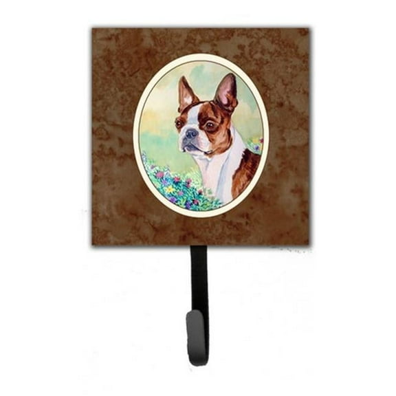 Red & White Boston Terrier Leash or Key Holder