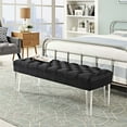 thumbnail image 2 of Modway Valet Modern Style Performance Velvet and Acrylic Bench in Black, 2 of 5