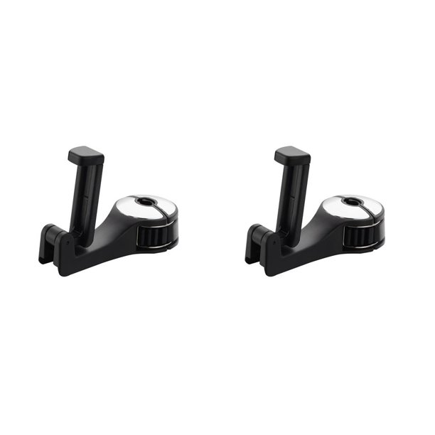 Tholdsy Ganchos ajustables para reposacabezas de coche, soporte móvil, soporte para teléfono de coche, Clips de suspensión de asiento trasero para Plata 2piezas