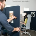 thumbnail image 5 of VIVO Navy Blue 72 x 66 inch Privacy Panel Office Partition, Cubicle Room Divider, 5 of 8