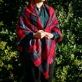 thumbnail image 4 of Oct17 Women Plaid Scarf Wrap Large Female Winter Blanket Soft - Warm, 4 of 6