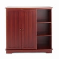 thumbnail image 2 of Lakeside Medium Density Fiberboard Beadboard Storage Unit with 3 Shelves, Walnut, 2 of 22