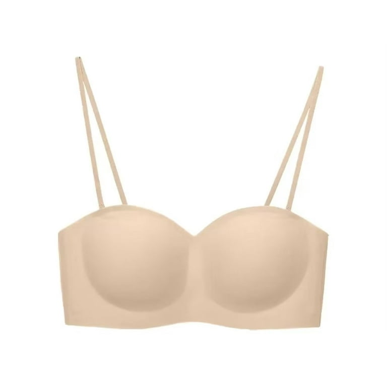 Women's Strapless Bra Full Figure Seamless Lift Soft Support Bra 