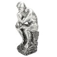 thumbnail image 4 of Thinking Man Figurine, 9.8 Inch Compact Handmade Thinker Sculpture Wide Application Abrasion Resistant  for Living Room Gold,Silver,Sandstone, 4 of 7
