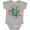 AC-Heather Grey, variant on Peace Through Unity Boys or Girls Baby Bodysuit