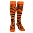 thumbnail image 2 of Mk Socks Tiger, Zebra, Cat Stripes Long Baseball, Football, Soccer Socks - Orange Black (S), 2 of 3