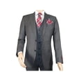 thumbnail image 3 of Men Suit BERLUSCONI Turkey 100% Italian Wool Super 180's 3pc Vested #Ber12 Gray, 3 of 11