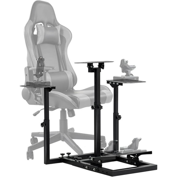 Marada Flight Simulator Cockpit Racing Steering Stand Adjustable Fit for Thrustmaster HOTAS Warthog