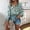 Blue, variant on Women’s Bohemian Floral Print Blouse, V-Neck Long Sleeve Tie Front Peasant Top, Loose Flowy Boho Shirt for Vacation Casual Wear, 6 Colors S-XXL