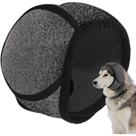 Dog Calming Ear Wrap, Noise Protection No Shake Cover For Bathing, Drying, Grooming, Hematoma Care