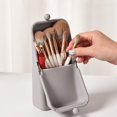 thumbnail image 5 of Slccxzc Silicone Makeup Brush Storage Bag Waterproof Travel Cosmetic Organizer Toiletry Pouch, 5 of 7
