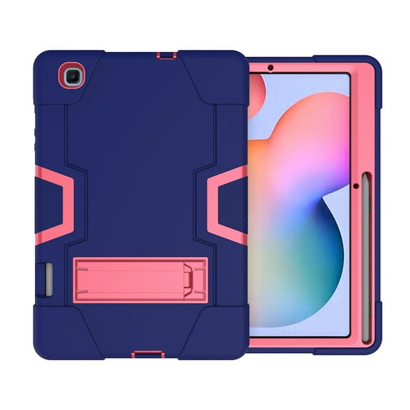 Galaxy Tab S6 Lite Case 10.4 inch 2020, SM-P610 Cover Case, Kids Heavy Duty Rugged Hybrid Shockproof Kickstand Protective Case with S Pen Holder for Samsung S6 Lite SM-P610/P615, Navy Blue Pink