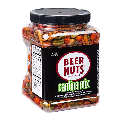 BEER NUTS Cantina Bar Mix With Twang, Snack Chips Alternative, 28 oz