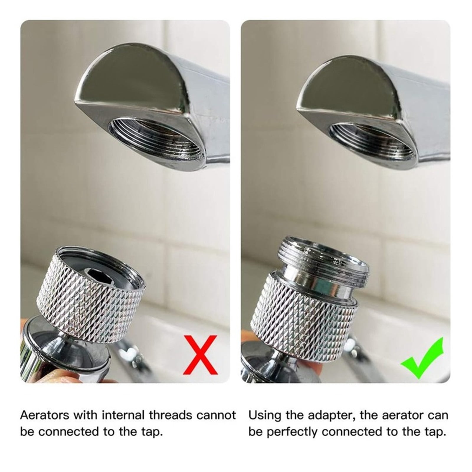 Kitchen Faucet Aerator 16/18/20/22/24/28/mm To 22mm With Washer Metal Male Female Water Saving Adapter Faucet Aerator Connector For Sink Faucets ,Water Saving
