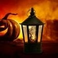 thumbnail image 2 of CASAFUN Halloween Flameless Flickering Pumpkin Candles, Scary Spooky Pumpkin Electric LED Halloween Fake Pillar Candles for Indoor Window Table Home Centerpiece Halloween Thanksgiving Fall Decor, 2 of 8