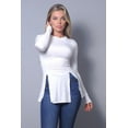 thumbnail image 6 of Sleek & Chic Fall Long Sleeve Slitted Top S, 6 of 20