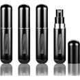 thumbnail image 1 of 4 botellas atomizadoras de perfume recargables, minibotellas portátiles de perfume separadas, cajas de spray para viajes y salidas, dispensadores de 5 ml/0,2 oz (negro), 1 of 4
