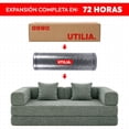 thumbnail image 3 of UTILIA Sofá Modular para Sala Convertible con Diseño Flexible, Tapizado en Chenilla Suave, Cojines de Espuma de Alta Densidad, Base Antideslizante y Unión Segura para Interior, Color Oliva, 3 of 9