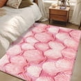 thumbnail image 5 of Ocean Pink Shell Area&nbsp;Rug 3x5ft Abstract Pink Theme Watercolor Modernism Non-Slip&nbsp;Washable Square&nbsp;Rugs Soft Felt Indoor Floor Mat for Bedroom Kitchen Living Room Bathroom, 5 of 9