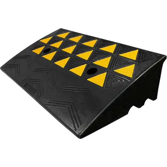 Electriduct Reflective 20 Ton Rubber Curb Ramp 40,000 lbs Capacity