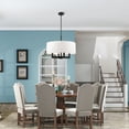 thumbnail image 5 of Livex Lighting Cresthaven 4-Light Transitional Metal/Fabric Chandelier in Black, 5 of 11